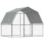 Jaula para perros con techo y puerta acero galvanizado plateado de , Casetas para perros - Ref: Foro24-3294908, Precio: 206,2...