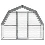 Jaula para perros con techo y puerta acero galvanizado plateado de , Casetas para perros - Ref: Foro24-3294908, Precio: 187,3...