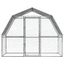 Jaula para perros con techo y puerta acero galvanizado plateado de , Casetas para perros - Ref: Foro24-3294908, Precio: 206,2...