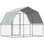 Jaula para perros con techo y puerta acero galvanizado plateado de , Casetas para perros - Ref: Foro24-3294908, Precio: 206,2...