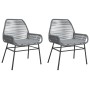Sillones de jardín con cojines 2 uds ratán sintético gris de , Sillas de jardín - Ref: Foro24-369097, Precio: 120,33 €, Descu...