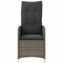 Sillón reclinable de jardín con cojines ratán sintético gris de , Sillas de jardín - Ref: Foro24-365682, Precio: 120,65 €, De...