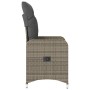 Sillón reclinable de jardín con cojines ratán sintético gris de , Sillas de jardín - Ref: Foro24-365682, Precio: 120,65 €, De...