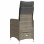 Sillón reclinable de jardín con cojines ratán sintético gris de , Sillas de jardín - Ref: Foro24-365682, Precio: 120,65 €, De...