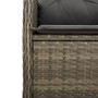 Sillón reclinable de jardín con cojines ratán sintético gris de , Sillas de jardín - Ref: Foro24-365682, Precio: 120,65 €, De...