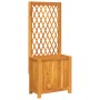 Jardinera con enrejado y estante acacia maciza 55x29,5x132 cm de , Maceteros y jardineras - Ref: Foro24-364900, Precio: 85,73...