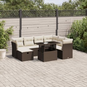 Set sofás de jardín 8 piezas y cojines ratán sintético marrón de , Conjuntos de jardín - Ref: Foro24-3274683, Precio: 552,40 ...