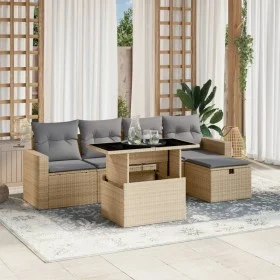 Juego de sofás jardín con cojines 6 pzas ratán sintético beige de , Conjuntos de jardín - Ref: Foro24-3274809, Precio: 400,97...