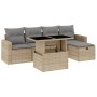 Juego de sofás jardín con cojines 6 pzas ratán sintético beige de , Conjuntos de jardín - Ref: Foro24-3274809, Precio: 401,12...