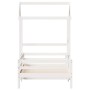 Estructura de cama con techo madera de pino blanco 100x200 cm de , Camas y somieres - Ref: Foro24-3282157, Precio: 207,01 €, ...