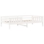 Estructura de cama con techo madera de pino blanco 100x200 cm de , Camas y somieres - Ref: Foro24-3282157, Precio: 207,01 €, ...
