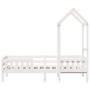 Estructura de cama con techo madera de pino blanco 100x200 cm de , Camas y somieres - Ref: Foro24-3282157, Precio: 207,01 €, ...