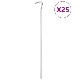 Clavijas para tienda 24 uds acero galvanizado 17 cm Ø7 mm de , Accesorios para tiendas de campaña - Ref: Foro24-4009325, Prec...
