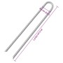 Clavijas de tienda forma U 12 ud acero galvanizado 41,5cm Ø12mm de , Accesorios para tiendas de campaña - Ref: Foro24-4009350...