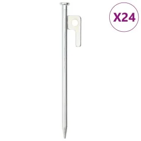 Clavijas para tienda 24 uds acero galvanizado 20 cm 9 mm de , Accesorios para tiendas de campaña - Ref: Foro24-4009367, Preci...
