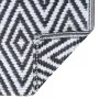 Alfombra de exterior PP blanco y negro 160x230 cm de vidaXL, Protectores para exterior - Ref: Foro24-310430, Precio: 37,12 €,...