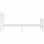 Estructura cama metal con cabecero y pie cama blanca 75x190 cm de , Camas y somieres - Ref: Foro24-376185, Precio: 80,68 €, D...