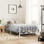Estructura cama metal con cabecero y pie cama blanca 107x203 cm de , Camas y somieres - Ref: Foro24-376191, Precio: 97,48 €, ...