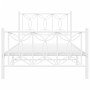 Estructura cama metal con cabecero y pie cama blanca 107x203 cm de , Camas y somieres - Ref: Foro24-376191, Precio: 97,48 €, ...