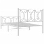 Estructura cama metal con cabecero y pie cama blanca 107x203 cm de , Camas y somieres - Ref: Foro24-376191, Precio: 97,48 €, ...