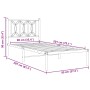 Estructura de cama de metal con cabecero blanco 90x200 cm de , Camas y somieres - Ref: Foro24-376170, Precio: 64,41 €, Descue...