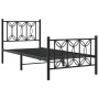 Estructura de cama con cabecero y estribo metal negro 90x200 cm de , Camas y somieres - Ref: Foro24-376139, Precio: 99,80 €, ...
