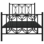 Estructura de cama con cabecero y estribo metal negro 90x200 cm de , Camas y somieres - Ref: Foro24-376139, Precio: 99,80 €, ...