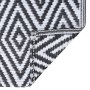 Alfombra de exterior PP blanco y negro 190x290 cm de vidaXL, Protectores para exterior - Ref: Foro24-310431, Precio: 58,36 €,...