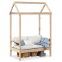 Banco con techo madera maciza de pino 117,5x70x176,5 cm de , Bancos - Ref: Foro24-846994, Precio: 124,09 €, Descuento: %