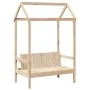 Banco con techo madera maciza de pino 117,5x70x176,5 cm de , Bancos - Ref: Foro24-846994, Precio: 122,32 €, Descuento: %
