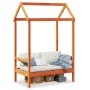 Banco con techo madera maciza pino marrón cera 117,5x70x176,5cm de , Bancos - Ref: Foro24-846996, Precio: 114,82 €, Descuento: %