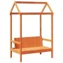 Banco con techo madera maciza pino marrón cera 117,5x70x176,5cm de , Bancos - Ref: Foro24-846996, Precio: 114,82 €, Descuento: %