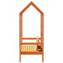 Banco con techo madera maciza pino marrón cera 117,5x70x176,5cm de , Bancos - Ref: Foro24-846996, Precio: 116,18 €, Descuento: %