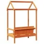 Banco con techo madera maciza pino marrón cera 117,5x70x176,5cm de , Bancos - Ref: Foro24-846996, Precio: 114,82 €, Descuento: %