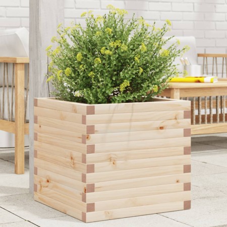 Jardinera de madera maciza de pino 50x50x46 cm de , Maceteros y jardineras - Ref: Foro24-3282404, Precio: 102,26 €, Descuento: %
