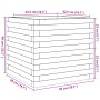 Jardinera de madera maciza de pino 50x50x46 cm de , Maceteros y jardineras - Ref: Foro24-3282404, Precio: 102,26 €, Descuento: %