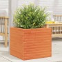 Jardinera exterior madera maciza pino marrón cera 50x50x46 cm de , Maceteros y jardineras - Ref: Foro24-3282406, Precio: 121,...