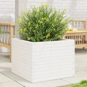Jardinera de madera maciza de pino blanca 60x60x46 cm de , Maceteros y jardineras - Ref: Foro24-3282410, Precio: 140,70 €, De...