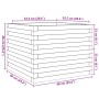 Jardinera de madera maciza de pino blanca 60x60x46 cm de , Maceteros y jardineras - Ref: Foro24-3282410, Precio: 142,53 €, De...