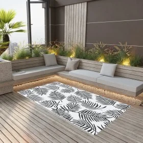 Alfombra de exterior PP blanco y negro 160x230 cm de vidaXL, Protectores para exterior - Ref: Foro24-310426, Precio: 33,59 €,...