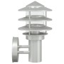 Aplique de exterior de acero inoxidable plateado de , Iluminación de exterior - Ref: Foro24-4006228, Precio: 29,09 €, Descuen...