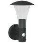 Aplique de exterior con sensor acero inoxidable negro de , Iluminación de exterior - Ref: Foro24-4006242, Precio: 34,19 €, De...