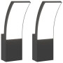 Lámparas de pared LED de exterior 2 uds aluminio fundido negro de , Iluminación de exterior - Ref: Foro24-4006261, Precio: 51...