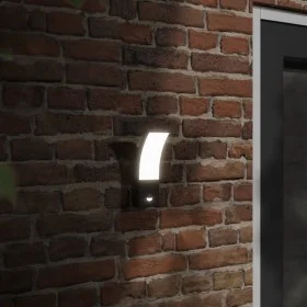 Lámparas de pared LED exterior con sensor 2 uds aluminio negro de , Iluminación de exterior - Ref: Foro24-4006263, Precio: 68...