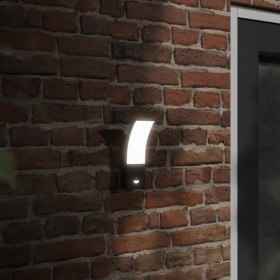 Lámparas de pared LED exterior con sensor 2 uds aluminio negro de , Iluminación de exterior - Ref: Foro24-4006263, Precio: 64...