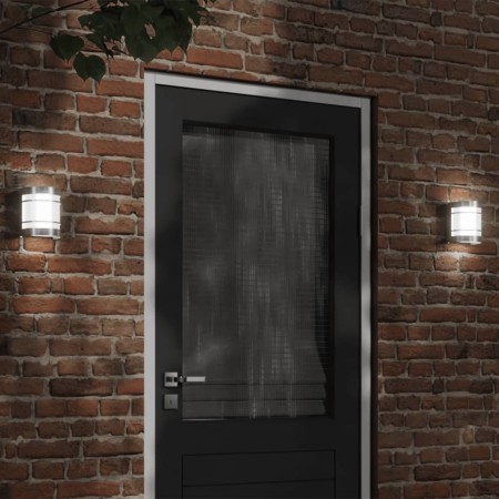Apliques de exterior 2 unidades acero inoxidable plateado de , Iluminación de exterior - Ref: Foro24-4006296, Precio: 33,21 €...