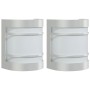 Apliques de exterior 2 unidades acero inoxidable plateado de , Iluminación de exterior - Ref: Foro24-4006296, Precio: 33,21 €...