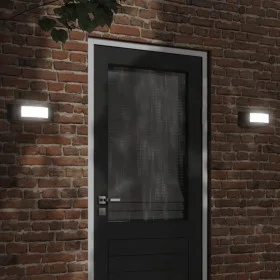 Apliques de exterior 2 unidades acero inoxidable negro by , Outdoor lighting - Ref: Foro24-4006305, Price: 30,73 €, Discount: %