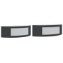 Apliques de exterior 2 unidades acero inoxidable negro de , Iluminación de exterior - Ref: Foro24-4006305, Precio: 29,65 €, D...