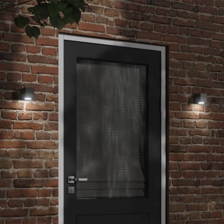 Lámparas de pared de exterior 2 uds aluminio fundido negro de , Iluminación de exterior - Ref: Foro24-4006311, Precio: 21,22 ...